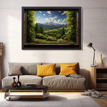 Landscape Window View Painting